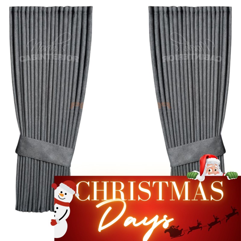 Rideaux latéraux hollandais de la Gamme gris/noir : Noah’s Cabinterior