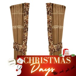 rideaux latéraux Noah's Cabinterior avec bordure danois marron