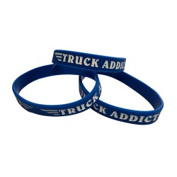 Bracelet Truck Addict en caoutchouc bleu et blanc