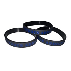 Bracelet Truck Addict en caoutchouc noir et bleu