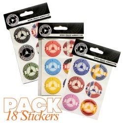 STICKERS 3D TRUCK ADDICT Pack 18 stickers