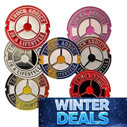 Pack 7 Pin's Truck Addict pour afficher sa passion camion