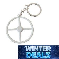 VOLANT 4 BRANCHES BLANC -...