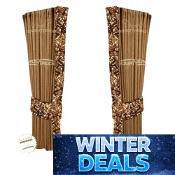 rideaux latéraux Noah's Cabinterior avec bordure danois marron