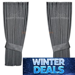 Rideaux latéraux hollandais de la Gamme gris/noir : Noah’s Cabinterior