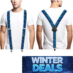 Bretelles en tissus Danois bleu