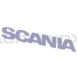 LOGO DE CALANDRE INOX - ECRITURE " SCANIA " POUR SCANIA S