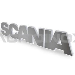 LOGO DE CALANDRE INOX - ECRITURE " SCANIA " POUR SCANIA S/R - LED