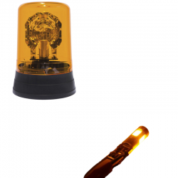 PACK X2 GYROPHARES NORDIK + X2 AMPOULES H3 LED ORANGE