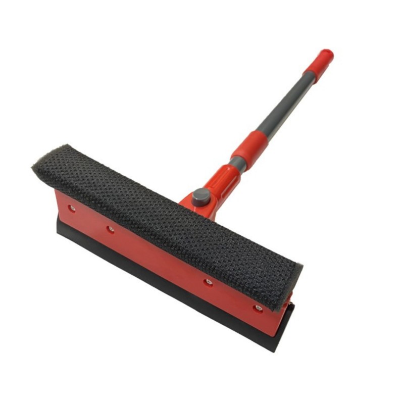 BROSSE EPONGE TELESCOPIQUE POUR VITRE AVEC RACLETTE