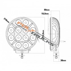 POLLUX 9+ GEN-3 FAISCEAU LARGE - PHARE LONGUE PORTEE LEDS