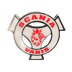 Pin's emblème Scania Vabis rouge et blanc