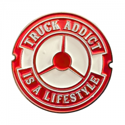 Pin's Truck Addict rouge et blanc