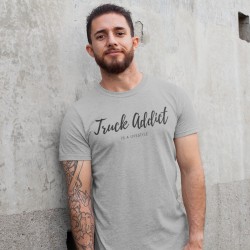 T-SHIRT HOMME GRIS - TRUCK ADDICT MODERN TRUCKER