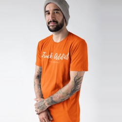 T-SHIRT HOMME ORANGE - TRUCK ADDICT MODERN TRUCKER