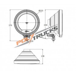 PHARE LONGUE PORTEE - SIM - RONDE LED